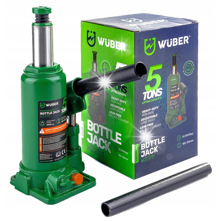 Hidraulikus oszlopos emelő 5t Wuber kompakt állítható 185x355mm