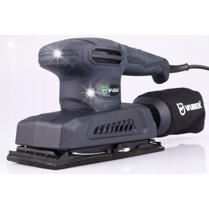 Орбитален шлайф Wuber 500W регулируем 90x187mm, черен