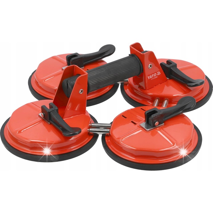 Suport pentru sticla Yato 4 ventuze 150mm 300kg otel negru