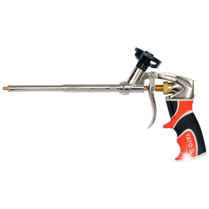 Pistol aplicare spuma montaj Yato YT-6745, otel inoxidabil, acoperit PTFE, aluminiu si alama, maner PP/TPR