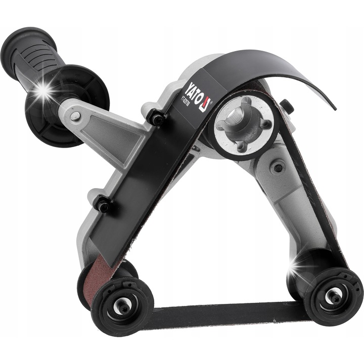 Adaptor slefuitor cu banda Yato YT-829788, compatibil cu polizoare unghiulare 125 mm, banda 28x530 mm, filet M14, negru
