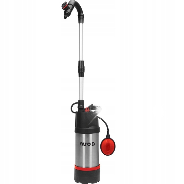 Потопяема помпа Yato MULTI INOX 550 YT-85286, 550 W, 5000 л/ч, с поплавъчен прекъсвач и вграден филтър, корпус от неръждаема стомана, Многоцветна, кабел 10 м