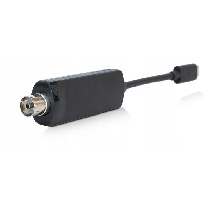Tuner DVB-T2/C Homatics Box Q, plug and play, compatibil Android, H.265/HEVC, conector RF IEC-feminin, Negru, 1 buc