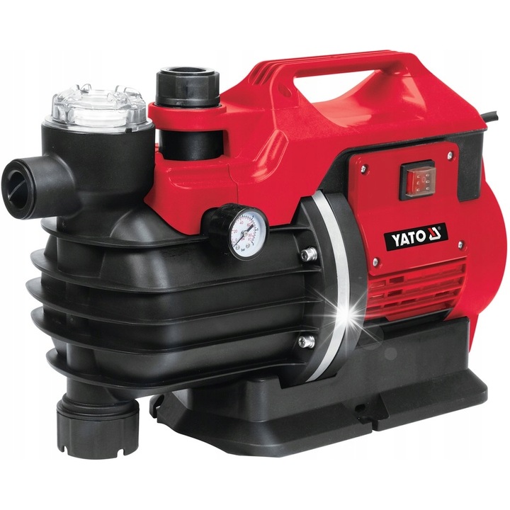 Градинска помпа Yato YT-85363, 850 W, 3600 л/ч, 3,8 бара, червен/черен