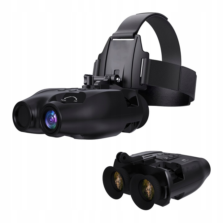 Бинокъл за нощно виждане/монокуляр за нощно виждане GT Media N4, Full HD 1080p, IR 850nm, 5x цифрово увеличение, включена 32GB памет, черен, 1 бр.