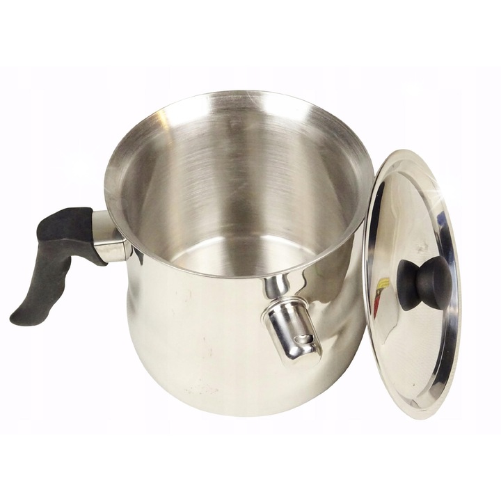 Zilner tejforraló edény, rozsdamentes acélból, dupla égésgátló aljjal, indukciós főzőlaphoz is alkalmas, inox, 2 L