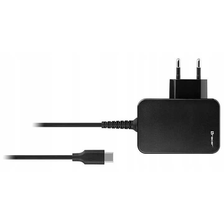 Tracer Prime laptop töltő, USB-C port, Power Delivery 65W Quick Charge, 178 cm kábel, Fekete