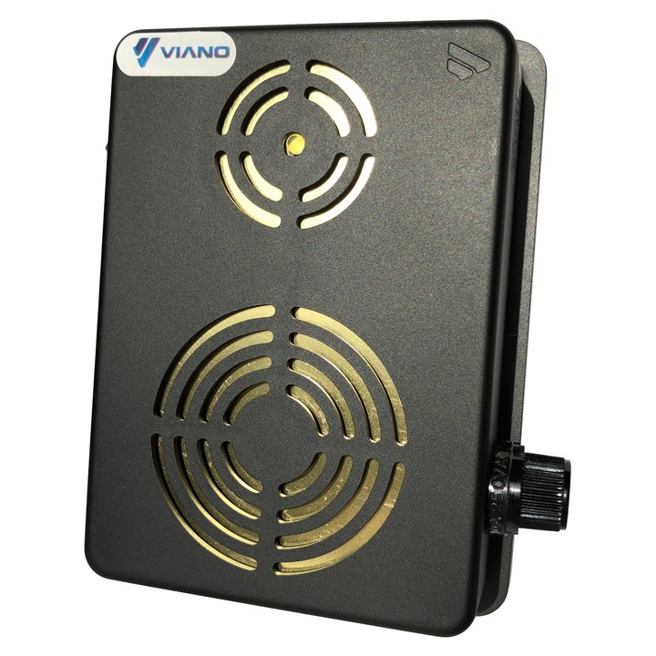 Dispozitiv ultrasonic anti-rozatoare Viano Mocny Pro, cu frecventa variabila, cu 2 difuzoare, Negru, 12V, 1 buc
