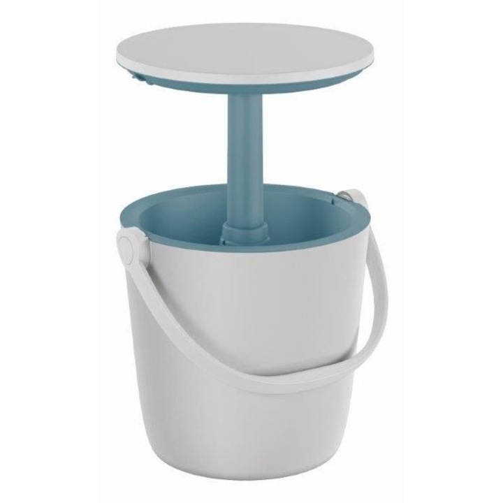 Keter GO BAR 3in1 hordozható bár - italhűtő és koktélasztal, kapacitás 15 x 330 ml, fehér/kék, O38 cm, 37/60 cm