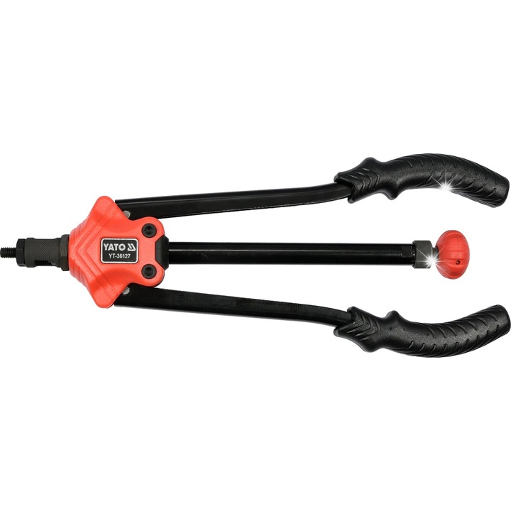 Yato YT-36127 kézi szegecselő fogó M3-M12 menetes anyákhoz, CrMo M3-M12 fejekkel, csúszásmentes fogantyúk, fekete, 1 db