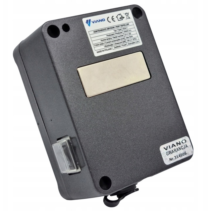 Dispozitiv wireless de alungare a rozatoarelor Viano, profesional, rezistent la intemperii, 41.7x64.3x88.2mm
