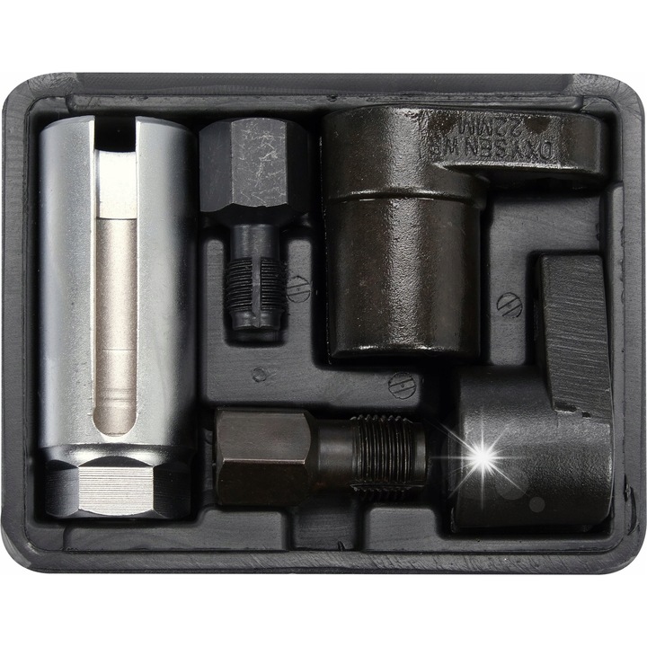 Set scule Yato 5 piese pentru sonda lambda, otel CrMo CrV, 22mm, 1/2" si 3/8"