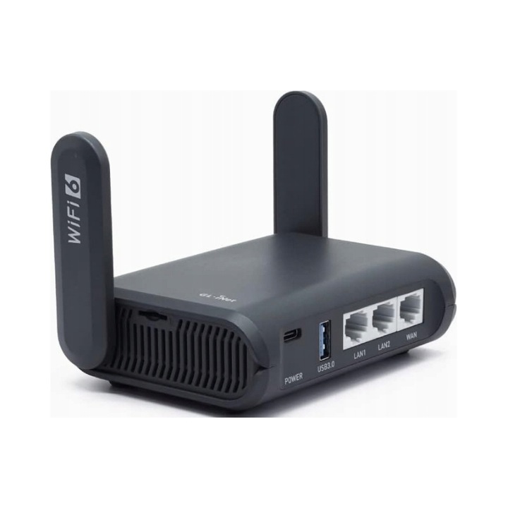 Router GL.iNet GL-AXT1800 Wi-Fi 6 fekete 12.5x8.2x3.6cm
