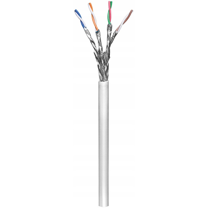 Goobay CAT6 S/FTP LSZH hálózati kábel, szürke, 100m, 27/7 AWG
