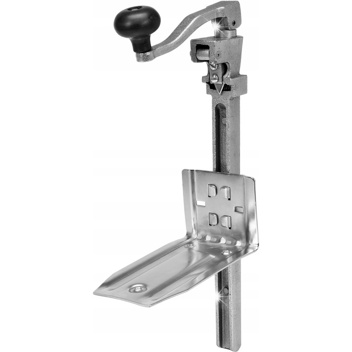 Yato YG-02430 konzervnyitó, fém forgó mechanizmus, asztallapra szerelhető, magasságállítás 310 mm-ig, ezüst, max. 355 mm átmérőhöz