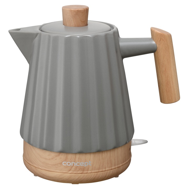 Concept Birdy RK0090 kerámia vízforraló, 1500W, 360°-ban forgatható alappal, sötétszürke, 1,5 l