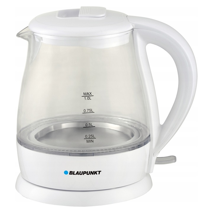 Fierbator electric Blaupunkt EKG301, 1630W, 1L, alb, sticla borosilicata