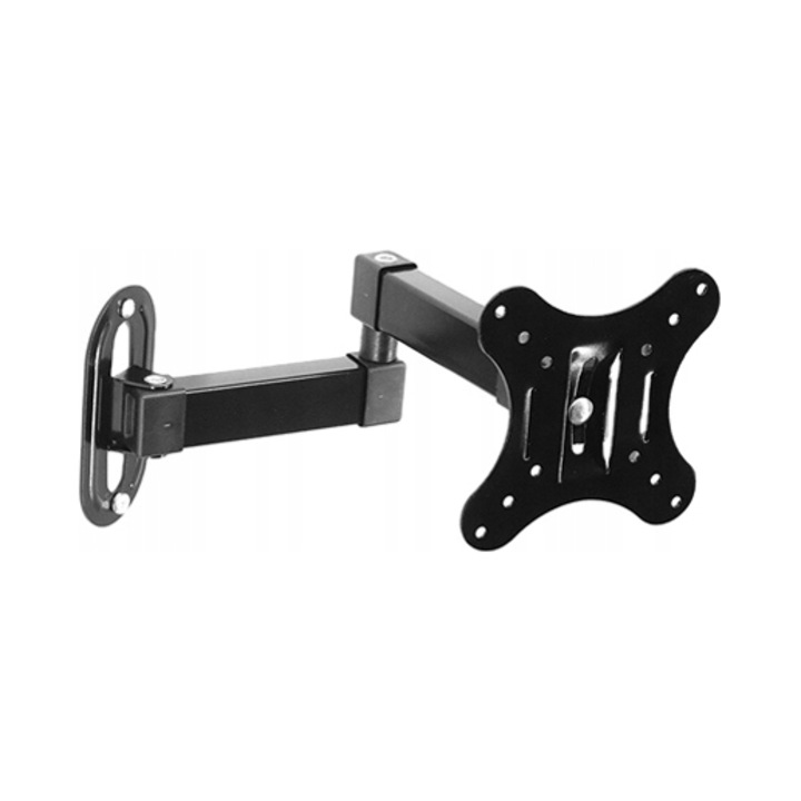 Suport perete monitor/TV TAMDEL pentru 13-32 inch, reglabil pivotant, inclinare +15°/-15°, distanta 65-300 mm, pana la 10 kg, VESA 75x75/100x100, negru