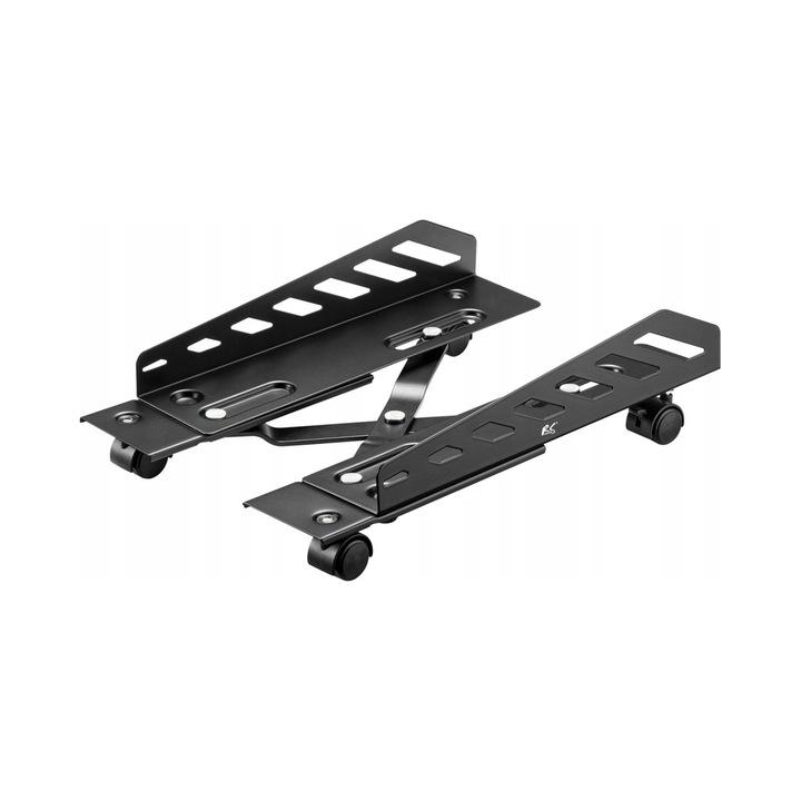 Maclean RS480 állítható fekete görgős tartó 160x300mm 25kg