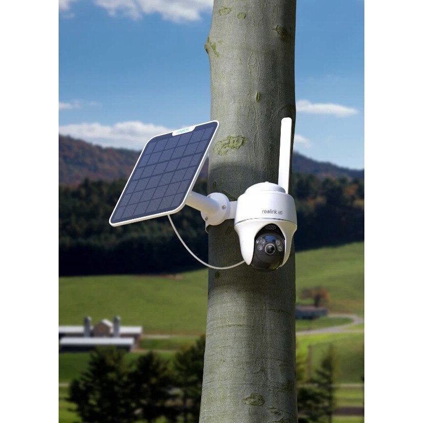 Camera supraveghere Reolink Go PT Ultra 4G 4K 8MP alba 6000mAh set cu ...