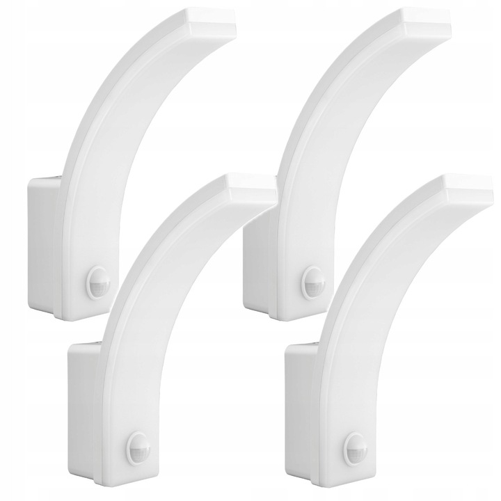 Комплект 4 LED стенни лампи Maclean MCE512 бели 20W 25x18.8x6.6cm IP65