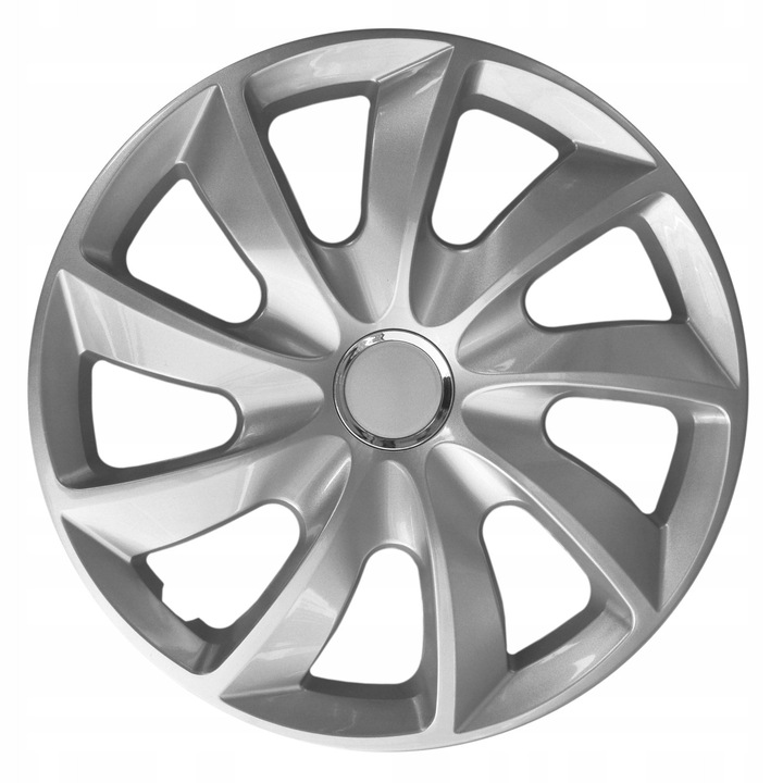 Тасове NRM Stig 13 инча, универсални съвместими с VW/Renault/Peugeot/Toyota/Fiat, от ABS с регулируеми метални обръчи, сребристи, 4 бр