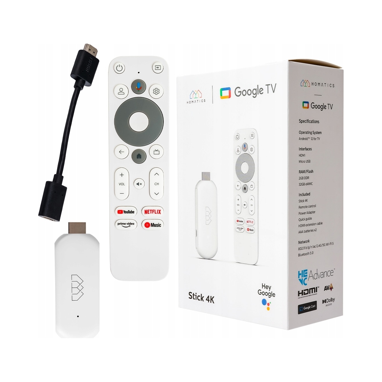 Player Google Chromecast 4.0 Smart TV, 4K, alb, 61x13x162mm - eMAG.ro