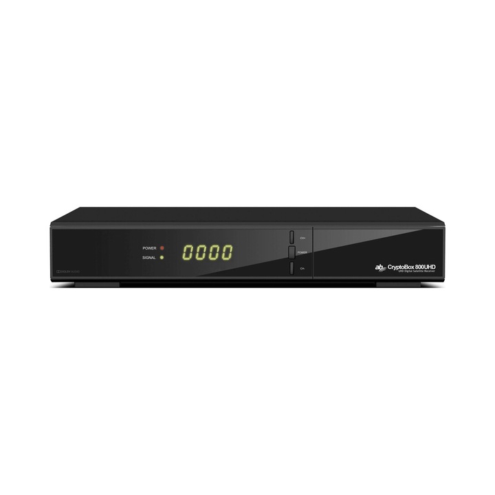 Decodor TV Cryptobox AB 800UHD 4K, 1xDVB-S2X, negru, 25x5x0 cm