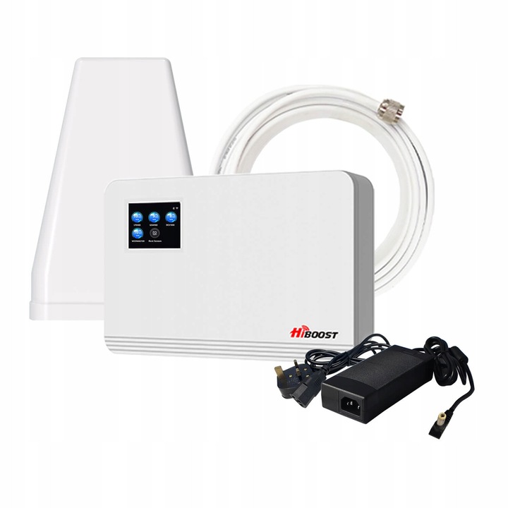 Усилвател за мобилен сигнал HiBoost Hi10-4S-PRO 4 ленти черен 171x266x55mm