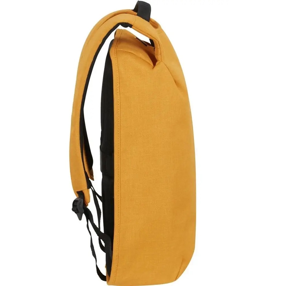 Samsonite, Rucsac pentru laptop din material PET cu port USB integrat si protectie RFID Securipak, Galben, 15.6''