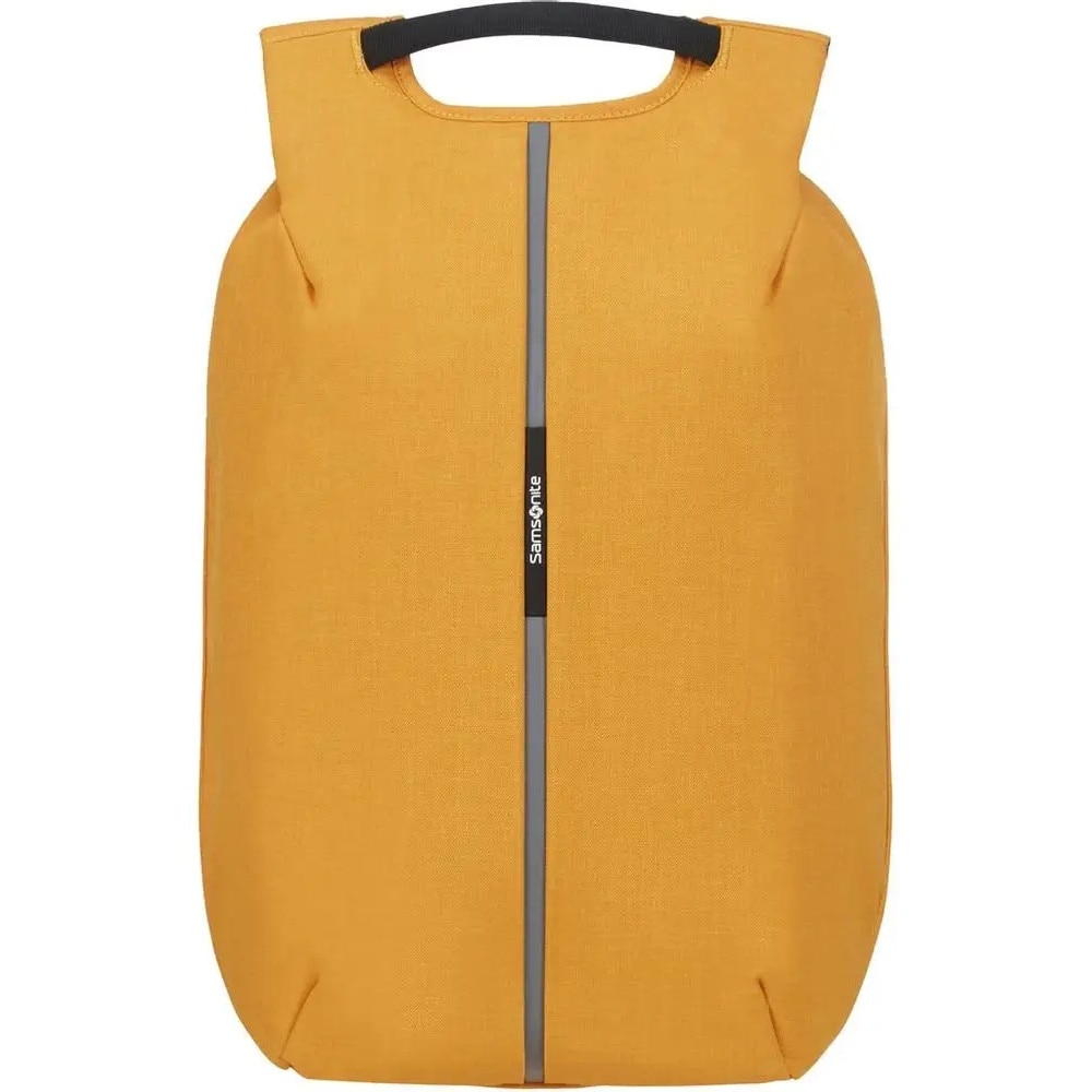 Samsonite, Rucsac pentru laptop din material PET cu port USB integrat si protectie RFID Securipak, Galben, 15.6''