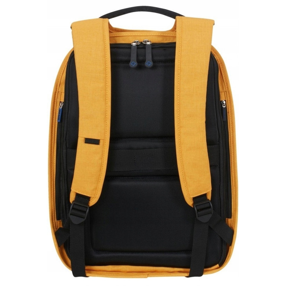 Samsonite, Rucsac pentru laptop din material PET cu port USB integrat si protectie RFID Securipak, Galben, 15.6''