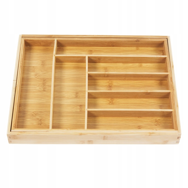 Органайзер за прибори GreenBlue GB379, бамбук, регулируем, 32.5-50x43x4.5см