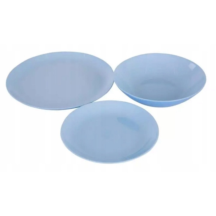 Комплект чинии Luminarc Diwali Light Blue 18 части син 25x20x19см
