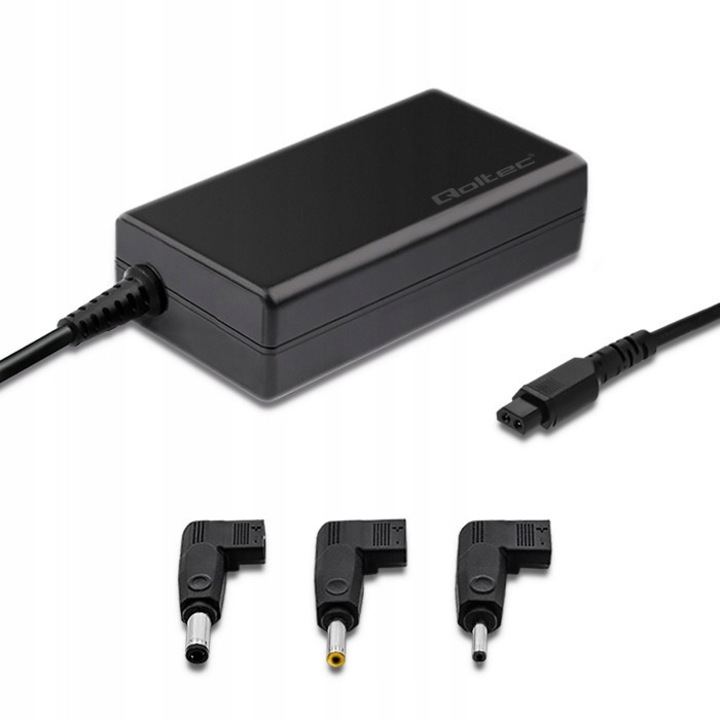 Qoltec laptop tápegység 65W 19V 3.33A fekete 3xcsatlakozó