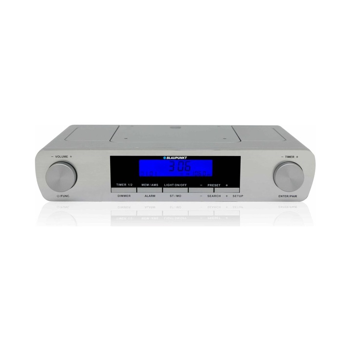 Blaupunkt KR14BT konyhai rádió, Bluetooth, ezüst, 26x5x14.5cm