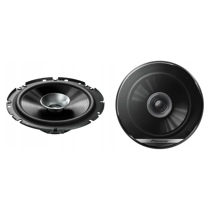 Boxe auto Pioneer TS-G1710F, 280 W, 165 mm (6,5"), 2 cai, cu grile, impedanta 4 Ω, negru, set 2 bucati