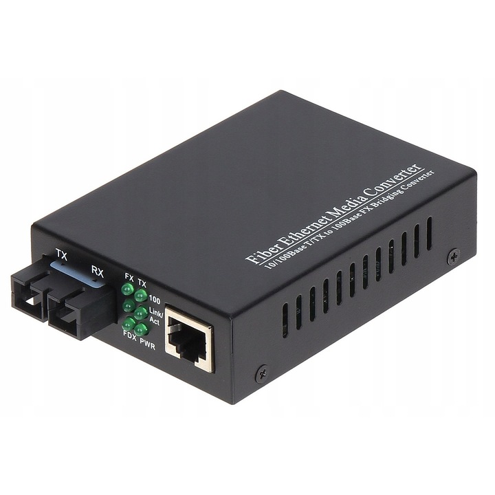 Convertor media Ultimode OM2-SM, 10/100 Mb/s, alb, 120x72x27mm