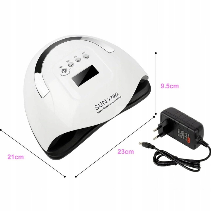 Lampa unghii eVanda SUN X7 Max 220W alb 23x21x9.5cm