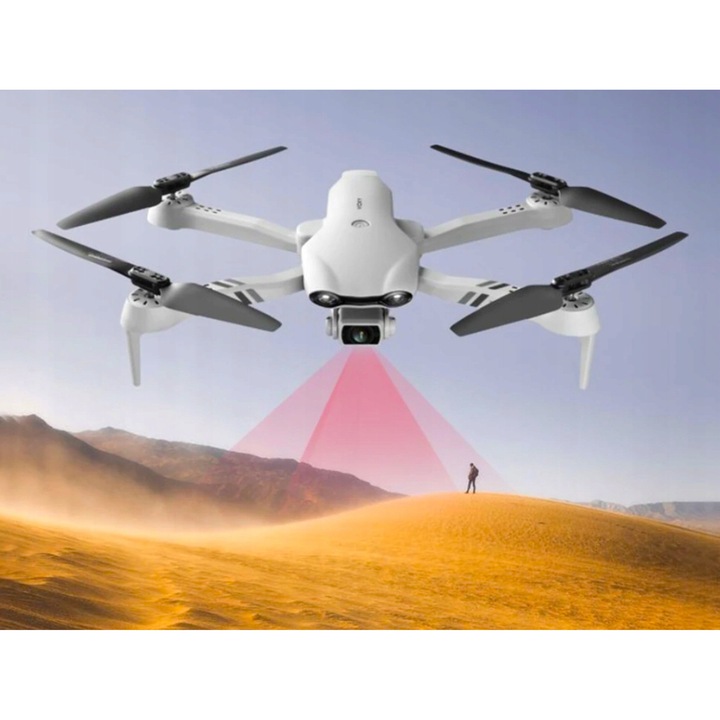 Dron Technoid IRAN 2000, UHD, GPS, 30min, alb, pliabil, 2000m