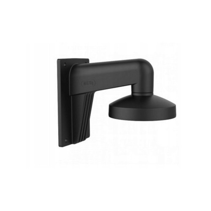 Suport perete pentru camera dome Hikvision DS-1473ZJ-135, din aluminiu, cu intrari pentru cabluri si garnitura etansa, negru, O136×183.5×230 mm, capacitate 3 kg