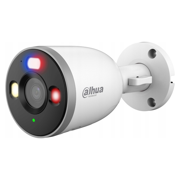 Външна камера Dahua F5D-PV WiFi 5MP (2880x1620) Dual Light IR+LED, SMD детекция на хора и превозни средства, Функция за активно възпиране и двупосочно аудио, Бяло/Черно, 1 бр