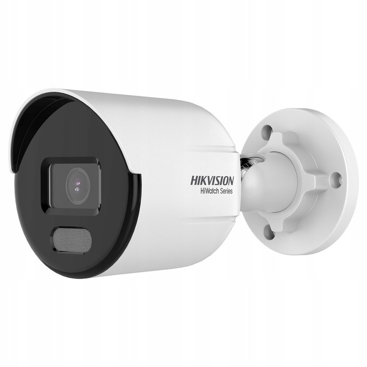 IP камера Hikvision HiWatch ColorVu Bullet 4 MP (2560x1440), обектив 2,8 мм, PoE (IEEE802.3af), LED осветител 30 м, IP67, Бяла