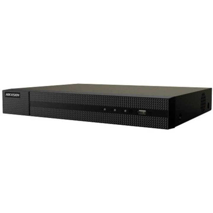NVR rögzítő Hikvision HWN-2104MH-4P, 4 csatornás, 4x PoE, 4 MP támogatás, H.265+/H.265/H.264 tömörítés, HDMI, 1 x SATA akár 6 TB, bemeneti adatsebesség 40 Mb/s, kimeneti adatsebesség 60 Mb/s, fekete
