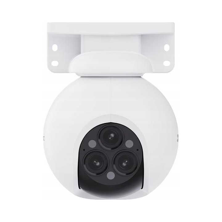Camera IP Ezviz H80f Multi 2K+ cu 3 obiective 12MP (3x4MP), detectie persoane si vehicule, urmarire automata, vedere nocturna color, alb