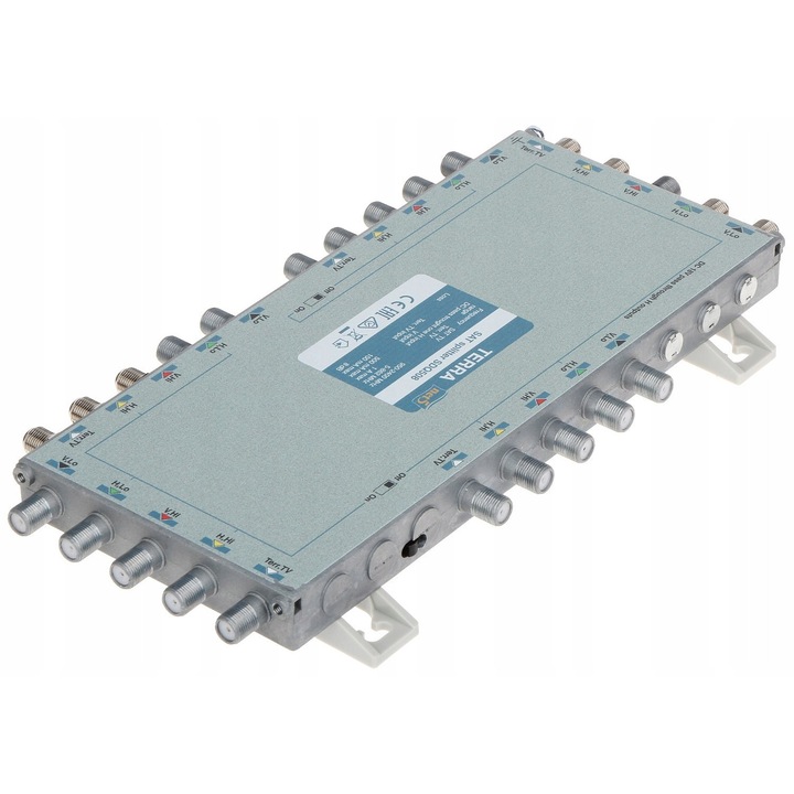 Distribuitor TV/SAT Terra SDQ-508, splitter pentru multiswitch, 5 intrari, 20 iesiri, 950-2400 MHz SAT/5-862 MHz RTV, argintiu
