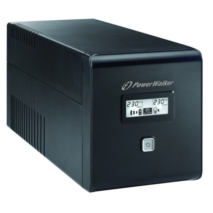 UPS PowerWalker VI 1000 LCD, 1000VA, negru, 146x165x350mm