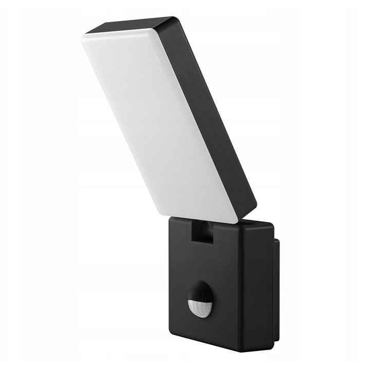 Градинска лампа Adviti Enid LED 10W със сензор за движение, черна, 88x231.5x53.5mm