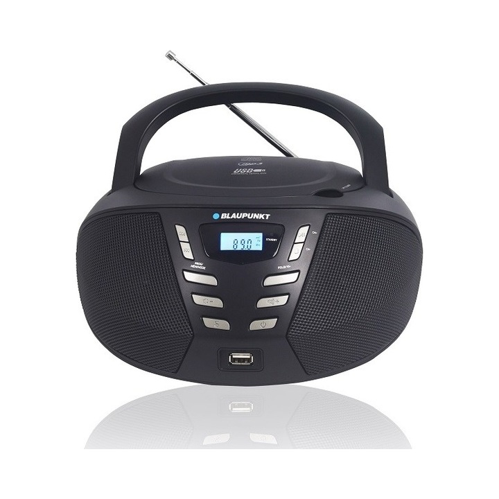 Blaupunkt BB7BK hordozható rádió, FM PLL, CD MP3, USB, fekete