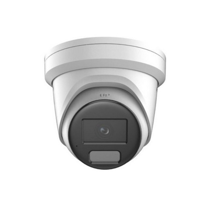 IP камера за наблюдение Hikvision DS-2CD2347G2H-LI (2.8mm) ColorVu, 4MP, Smart Hybrid Light IR+LED 40m, AcuSense, PoE, IP67, Бяла, 1 бр
